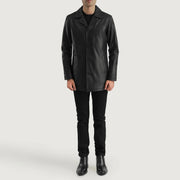 Urban Slate Black Leather Coat - image 6