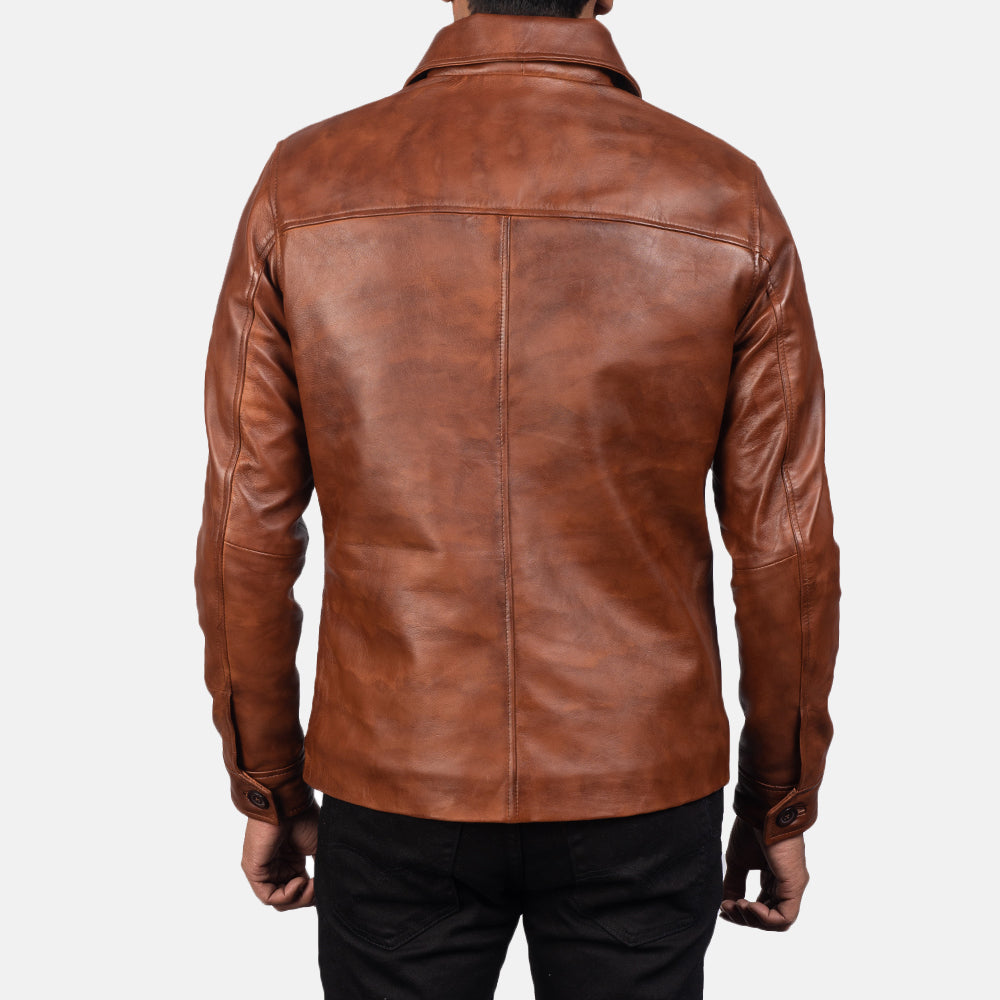 Authentic Sheepskin Burnishing with Burnishing Finish Grain Texture & Heavy-Duty Seam Stitching Detail