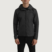 Wesley Black Hooded Windbreaker Jacket - image 4