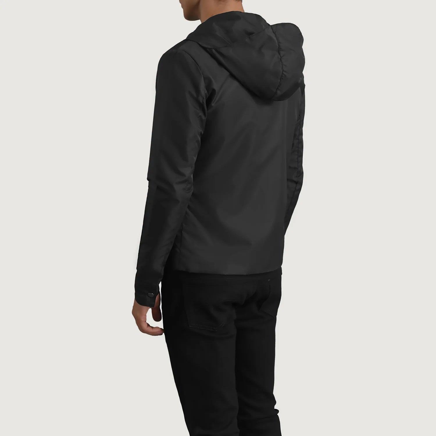 Wesley Black Hooded Windbreaker Jacket - image 5