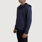 Wesley Blue Hooded Windbreaker Jacket - image 2