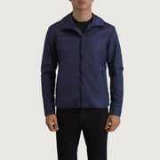 Wesley Blue Hooded Windbreaker Jacket - image 4