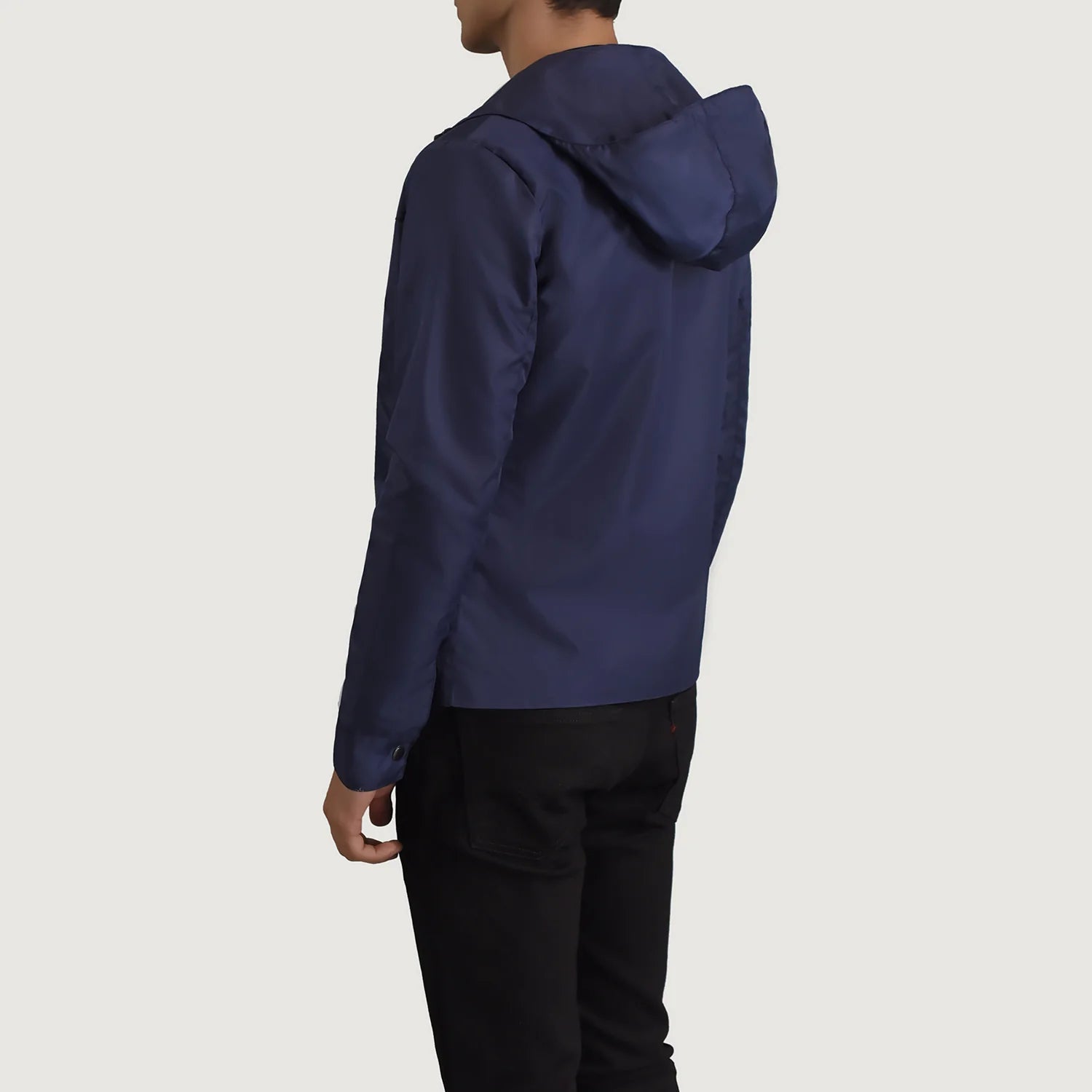 Wesley Blue Hooded Windbreaker Jacket - image 5