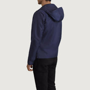 Wesley Blue Hooded Windbreaker Jacket - image 5
