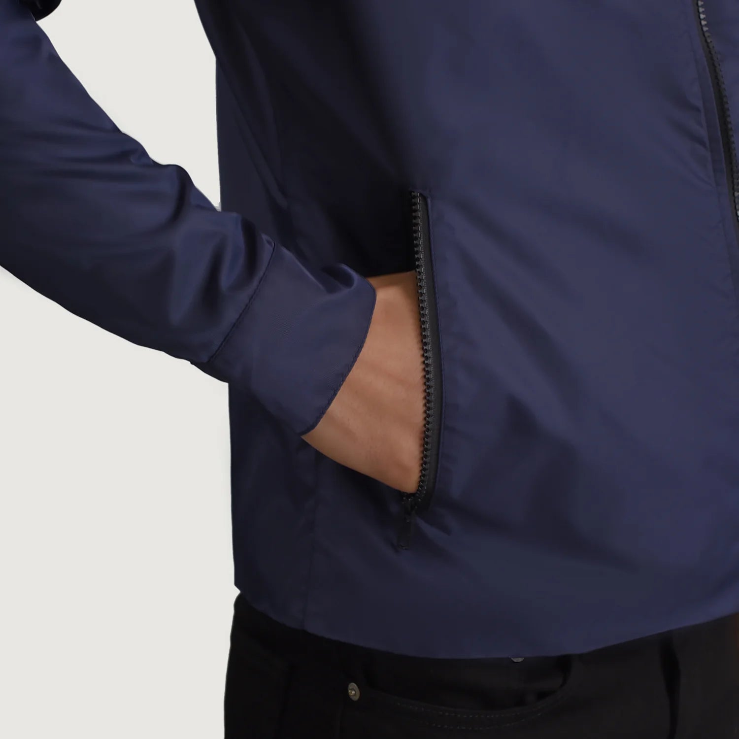 Wesley Blue Hooded Windbreaker Jacket - image 6