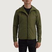 Wesley Green Hooded Windbreaker Jacket - image 4