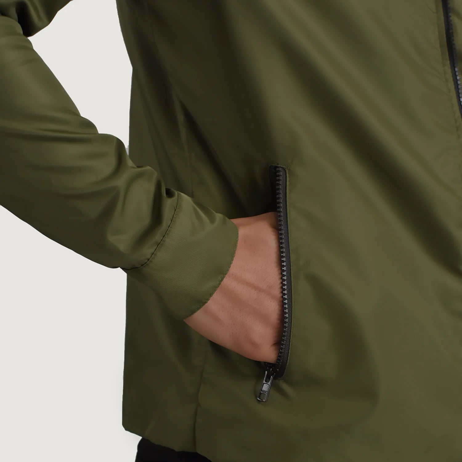 Wesley Green Hooded Windbreaker Jacket - image 6