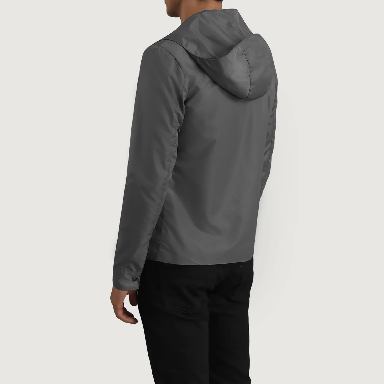 Wesley Grey Hooded Windbreaker Jacket - image 5
