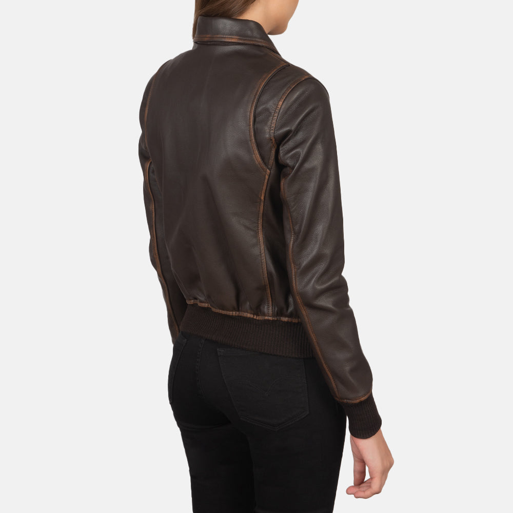 Westa A-2 Leather Bomber Jacket – alternate product view 6