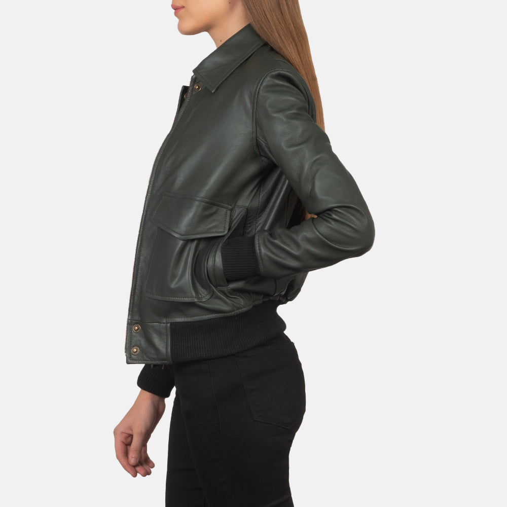 Westa A-2 Leather Bomber Jacket – alternate product view 2