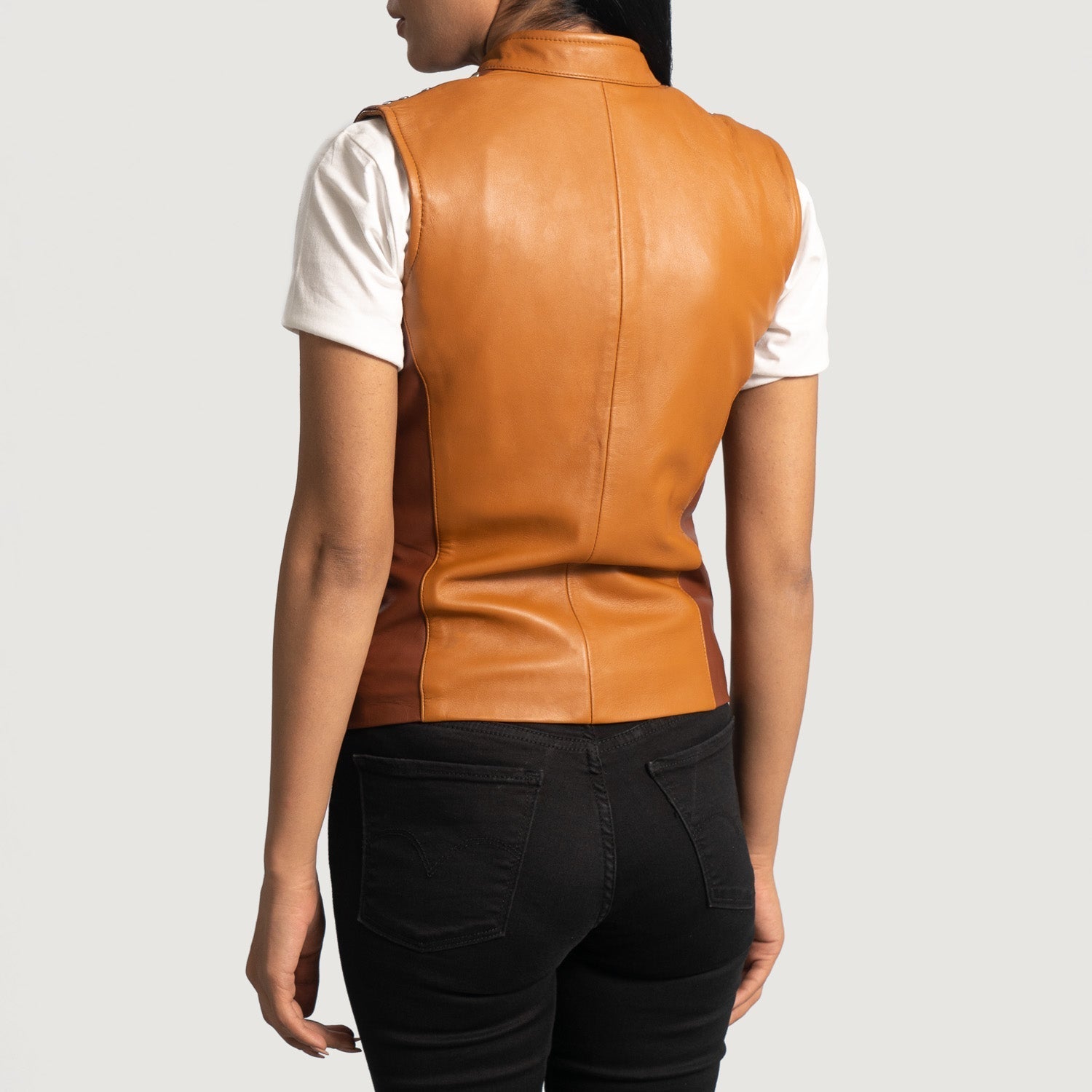 Westina Tan Dye Leather Vest - image 6