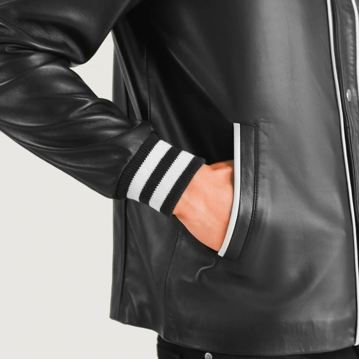 Interior View Showing Quilted Polyester Lining & Dual Inside Utility Storage Pockets