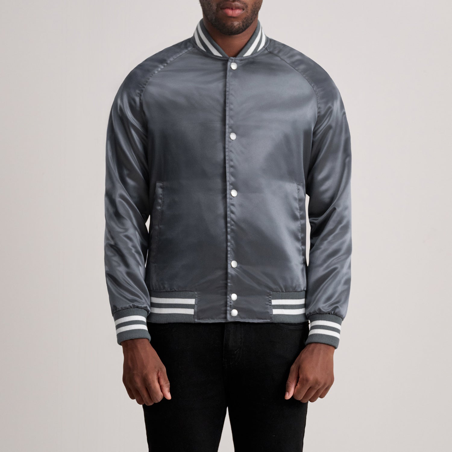 Xander Grey Varsity Jacket - image 1