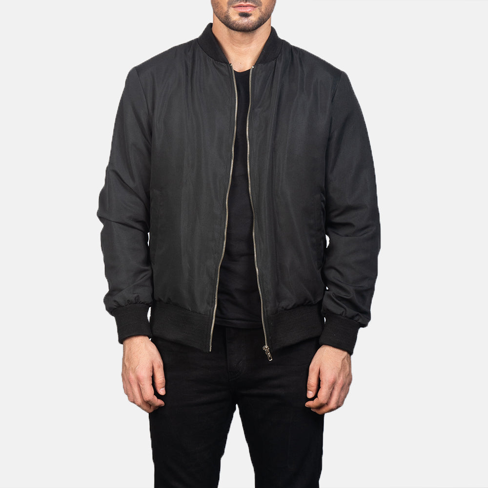 Zack Black Bomber Jacket - image 1