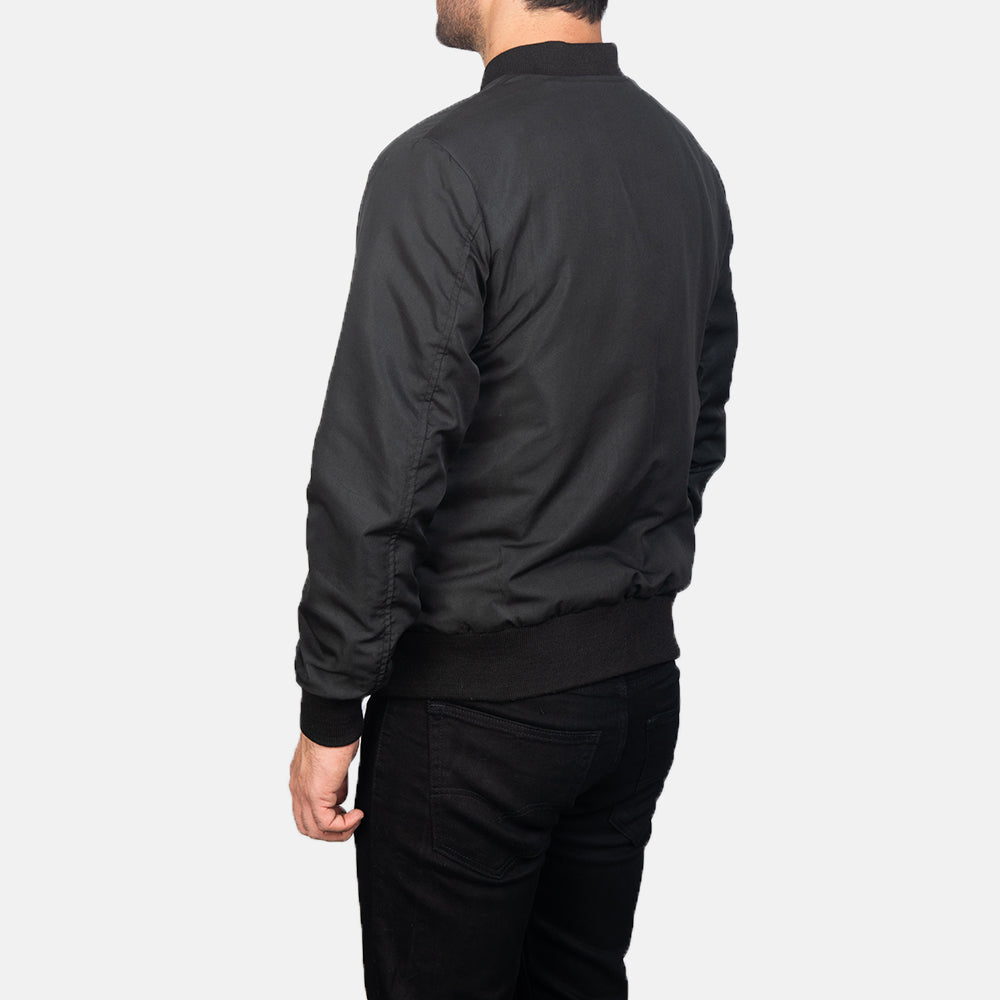 Zack Black Bomber Jacket - image 5