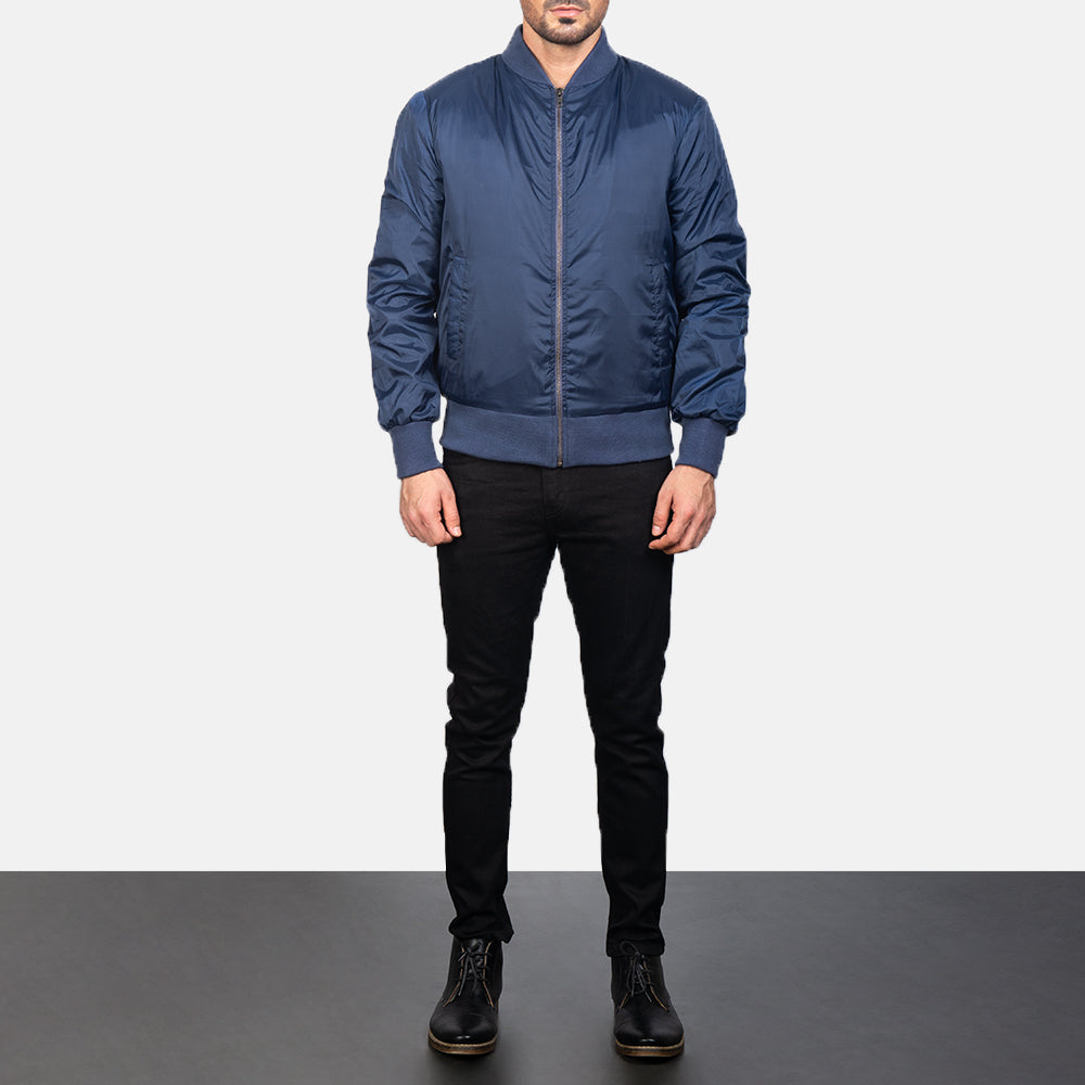 Zack Blue Bomber Jacket - image 3