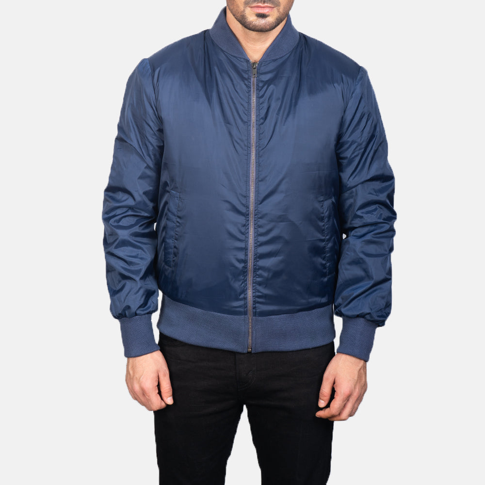Zack Blue Bomber Jacket - image 4