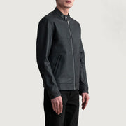 Zen Tumbled Black Leather Biker Jacket - image 2