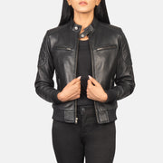 Zenna Leather Bomber Jacket – alternate product view 1