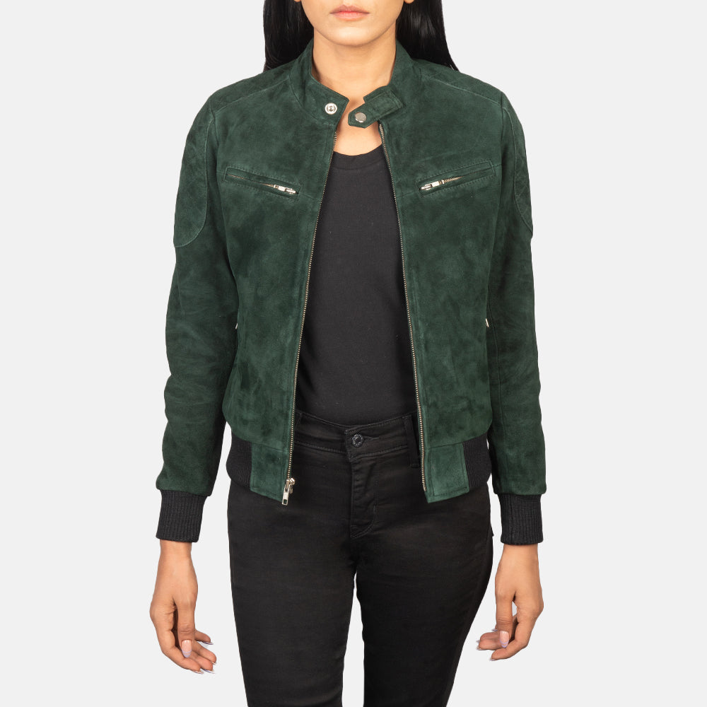 Zenna Leather Bomber Jacket – alternate product view 1
