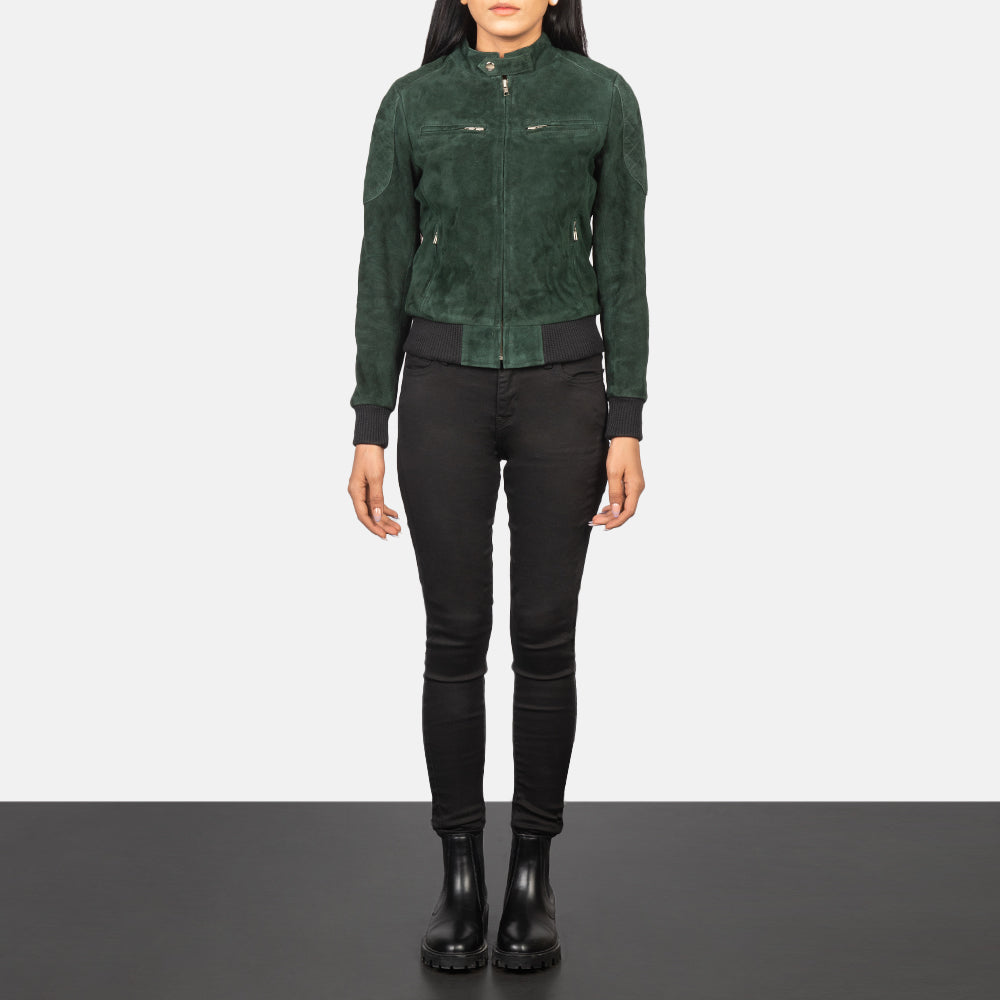 Zenna Leather Bomber Jacket – alternate product view 3